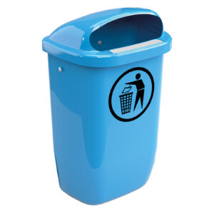 DIN-Abfallbehälter Modell Reußen, himmelblau